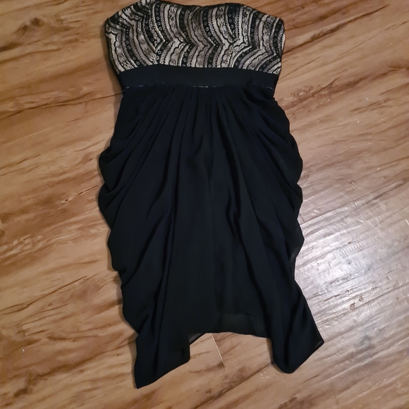 Dotti Dresses Dotti Black Cream Inner Lace Chest Strapless Forma